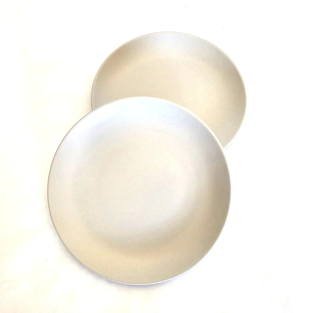 NEW!! (2) IKEA FARGKLAR Matte Light Gray Deep Plate Bowl 2 Pack (8